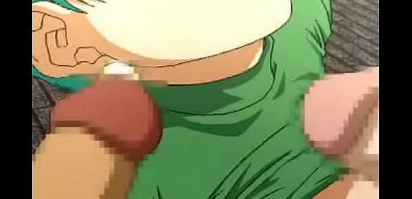  Dragon Ball Z - Bulma levando uma gozada Bulma carrying sperm on face